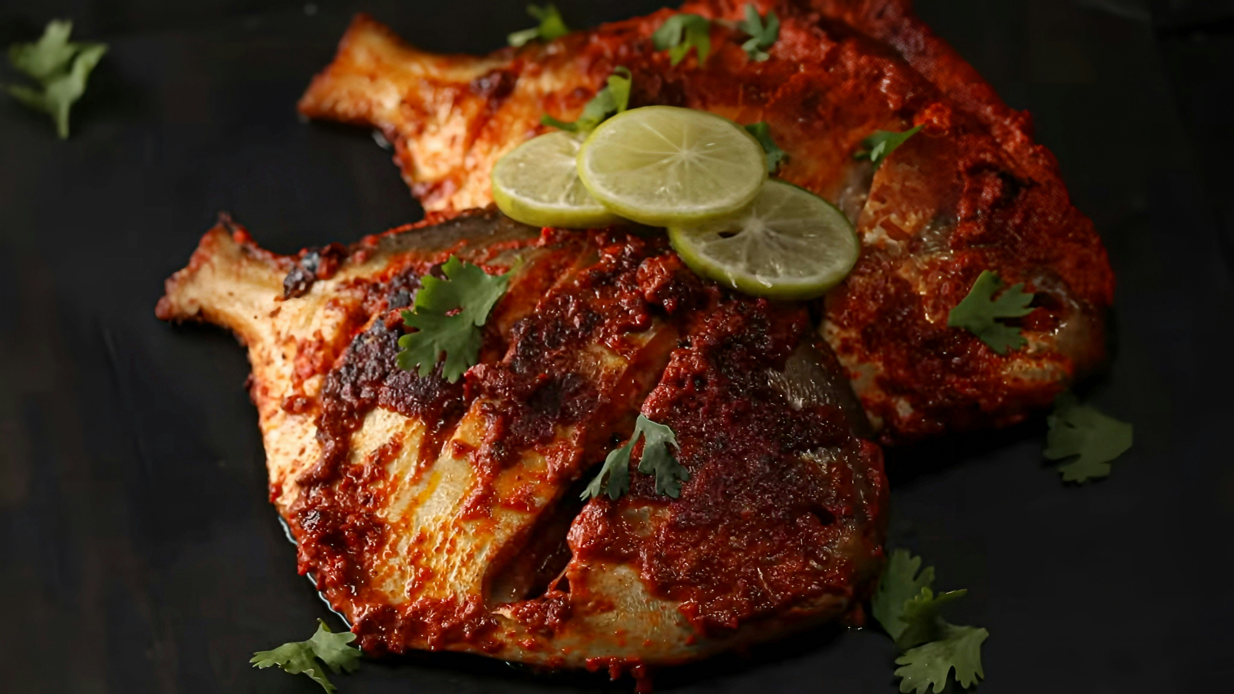 Salmon fillets grilling over a barbecue